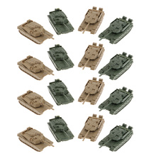 Pack of 16pcs 4D 1/144 Scale Finished Tank 4D Heavy Tank Model Tank Fort Rotatable 2024 - buy cheap
