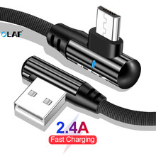 OLAF Micro USB Cable Charge Cord for Huawei 90 Degree Mobile Phone Cable for Samsung Note 6 Data Sync USB Cables for Xiaomi mi 2 2024 - buy cheap