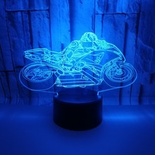 Motorcycle Model 3D Touch Night Light Colorful Changing Illusion LED Light Gift Living Room Decor Lamp 2024 - buy cheap