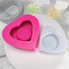 Silicone Mould Heart-Shaped Candlestick Aromatherapy Plaster Mold DIY Handmade Flower Pot Mold Home Desktop Decoration 2024 - buy cheap