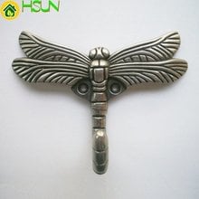 Unique Ancient Silver Dragonfly Clothes Personality Hooks Decorative Hooks Wall Hook Coat Hangers Rack Hooks Furniture Hardware 2024 - buy cheap