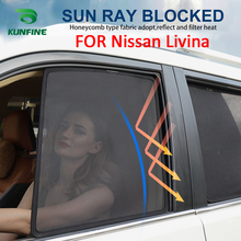 Quebra-sol magnético para janela lateral de automóveis, 4 tamanhos ou 2 para nissan livina 2013-2017, cor preta 2024 - compre barato