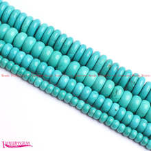 High Quality 2x4mm 4x5mm 5x8mm 6x10mm 4x12mm Smooth Blue Natural Turquoises DIY Gems Beads Strand 15" Jewelry Making wj438 2024 - buy cheap