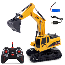 2.4Ghz 6 Channel 1:24 RC Excavator toy Mini RC Rechargeable Simulated Excavator Remote control toys RC Car Kids Boy Toy Gifts 2024 - buy cheap