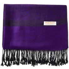 Pashimina Silk Paisley Scarf Jacquard Autumn Warp Winter Shawl Cashmere Hijab Long 2 Tones Soft High Quality Gift Purple Black 2024 - buy cheap