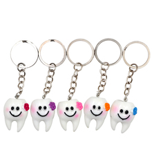 10pcs/set Lovely Cartoon Dental Simulation Tooth Pendant Keychain Women Girls Bag Hanging  Tooth Model Shape Dental Clinic Gift 2024 - buy cheap