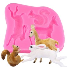 Animal Shape Resin Candy Silicone Fondant Cake Decorating Mold Chocolate Polymer Clay Mould Animal Cake Kitchen Baking Moulds 2024 - buy cheap