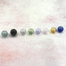 Frasco de vidro bolha 50 tamanhos, 14mm 9 cores para anel brinco pingente redondo bola de vidro frascos ocos faça você mesmo busca joias 2024 - compre barato