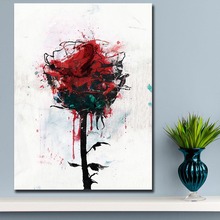Fashion Wall Pictures for Living Room Abstract Rose Blood_on_the_leaves Canvas Art Home Decor Modern No Framed Oil Painting 2024 - buy cheap