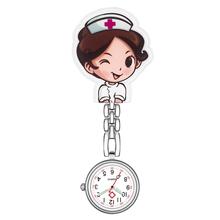 Reloj de pulsera con Clip de cuarzo analógico con números bonitos para enfermera y Doctor, reloj luminoso colgante de bolsillo con solapa para mujer 2024 - compra barato