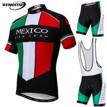 Weimostar Team Mexico Summer Cycling Set 2021 Pro MTB Bike Clothing Racing Bicycle Clothes Roupa Ciclismo Cycling Jersey Sets 2024 - buy cheap