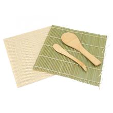4 unids/set nuevo rodillo de alfombra rodante de Sushi de bambú + mezclador de arroz + Kit DE FABRICACIÓN de Sushi de paleta de arroz 2024 - compra barato