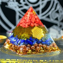 Gathering Fortune Orgonite Pyramid Reiki Feng Shui Decoration Crystal Rune Orgone Accumulator Resin Decorative Craft Jewelry 2024 - buy cheap