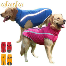 Abrrlo Dog clothes Waterproof Reflective Dog Outdoor Jackets Winter Plus Velet Pet Vest Clothing For Medium Large Dogs XL-6XL 2024 - buy cheap