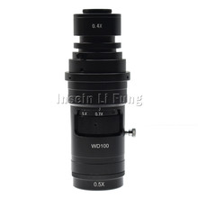 10X-200X ajustable aumento 25mm Zoom C-mount de la lente 0.7X ~ 5X para Video microscopio cámara de distancia de trabajo 100 mm-300mm 2024 - compra barato