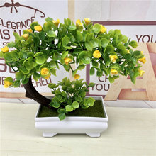 Artificial Green Plants Bonsai Plastic Fake Flowers Small Tree Pot Plant Potted Ornaments For Home Table Garden Decoration 52841 2024 - buy cheap