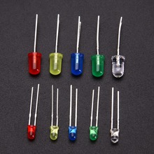 Mayitr 5 Colors 200pcs 3mm & 5mm LED Diode Light Assorted Kit White Yellow Red Green Blue Electronic Component DIY Set 2024 - buy cheap