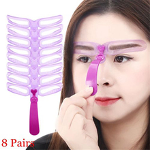 Styling Tool 8 pcs Eyebrow Stencil  Supplies Eyebrows   Eyebrow Shaper Model Makeup  Grooming Template Kit 2024 - buy cheap