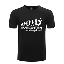 Эволюция волейбола Забавный креативный подарок Мужская футболка 2018 новая хлопковая Повседневная футболка с коротким рукавом и круглым вырезом 2024 - купить недорого