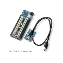 Mini tarjeta adaptadora PCI-E a PCI, adaptador elevador mpci-e a PCI con Cable de alimentación SATA, tarjeta de expansión con tarjeta de captura externa 2024 - compra barato
