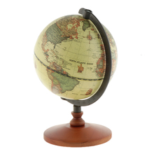 Mapa mundi de terra e globo, 14cm, geométrico, globos, para decoração de mesa, educação, escritório, para casa, presente de criança em miniatura 2024 - compre barato