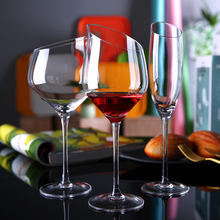 Креативные стеклянные бокалы с наклонным носком, украшения для дома и свадьбы, бокалы для шампанского, бокалы для вина, вечерние бокалы для бара и отеля 2024 - купить недорого