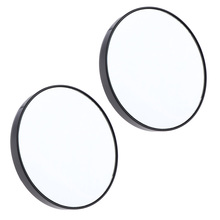2x Black Travel Wall Mount Suction Mirror 10X Magnifying Makeup Cosmetic Bedroom Mirrors with 2 Suction Cups 2024 - buy cheap