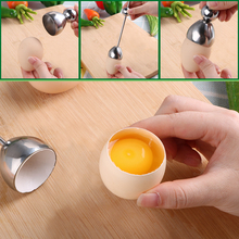 Egg Tools Kitchen Gadgets Raw Egg Cracker Separator Stainless Steel Egg Knocker Opener Boiled Egg Topper Shell Top Cutter 2024 - buy cheap