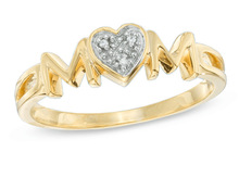 Anillo de circón con letra de mirco blanco para madre, corazón de amor elegante, lleno de oro, joyería, regalos 2024 - compra barato