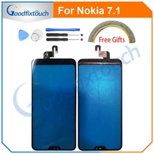 Touch Screen For Nokia 7.1 Panel Touchscreen Front Glass Replacement Parts Outer Lens Tools No LCD For Nokia 7.1 2024 - buy cheap