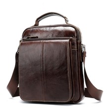 Men's Shoulder Bags Cow Leather Small Flap Men's Messenger Bags Male Business Single Handbag Waterproof Solid Designer Briefcase 2024 - buy cheap