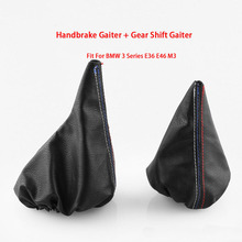 2 Pcs/Set Handbrake Gaiter Shift Boot Leather Boot For BMW 3 Series E36 E46 M3 interior accessories 2024 - buy cheap