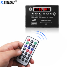 KEBIDU Автомобильный USB MP3 плеер встроенный Bluetooth Hands-free MP3 декодер плата модуль с дистанционным управлением USB для Aux радио автомобиля комплект 2024 - купить недорого