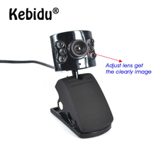Kebidu 30.0 Mega Pixel Camera Webcam 6 Led Light Dimmer 30M HD USB 2.0 Web Cam With Mic Microphone For PC Computer Laptop 2024 - buy cheap