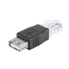 USB Type A Female to RJ45 Male Ethernet адаптер роутер разъем PC кристаллическая головка ноутбука LAN Сетевой кабель конвертер 2024 - купить недорого