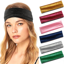 Hair Band Hairband  Elastic Yoga Women Sports Stretch Turban Pleuche Wide Headband 2024 - buy cheap