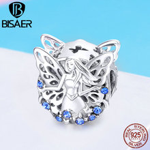 BISAER 925 Sterling Silver Elf Lucky Forest Fairy Angel Charms Beads Fit Bracelet Silver 925 Beads For Jewelry Making EFC027 2024 - buy cheap