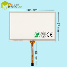 4.3 inch Resistive TouchScreen 105*67mm 4 pin For HSD043I9W1-A00 A01 / AT043TN24 Glass touch panel 4'' digitizer From China 2024 - buy cheap
