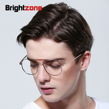 Shine Zone-Gafas de hombre de moda con marco de Metal para miopía, almohadillas cómodas para la nariz, gafas graduadas para ordenador 2024 - compra barato