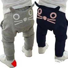 Boys Pants 1-4 Ages Toddler Trousers Children's Spring Pants Girl Harem Baby Cartoon Kids Pants Children Loose Kitty Clothes 2024 - buy cheap