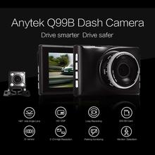 Anytek Q99D 3 ''FHD 1080 P Автомобильный видеорегистратор g-сенсор ночного видения Dash Cam 170 WDR Автомобильная камера видеокамера авторегистратор с камерой заднего вида 2024 - купить недорого