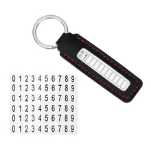 LEEPEE Auto Vehicle Key Chain Phone Number Plate Key Ring Gift Anti-lost Car Keychain Car-styling Phone Number Card Keyring 2024 - buy cheap