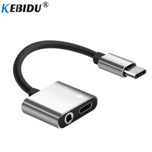 Кабель-адаптер kebidu USB C-Jack 3,5 типа C для Huawei P20 Pro Xiaomi Mi 6 8 Note3 Mix USB Type C 3,5 мм AUX преобразователь для наушников 2024 - купить недорого