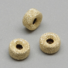 14 Gold Filled matte flash spacer wheel roll mini round Beads Not Fade for making DIY Jewelry Accessories 3-5mm 10pcs 2024 - buy cheap