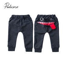 2019 Brand New Newborn Toddler Kid Baby Boy Big Mouth Monster Print Harem Long Pants Bottom 3D Tongue Trousers Outfits for 0-4Y 2024 - buy cheap