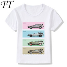 Camisetas infantis de design delorean x 4, roupas casuais para crianças, meninos e meninas, camisetas legais para crianças, hkp2260, 2018 2024 - compre barato