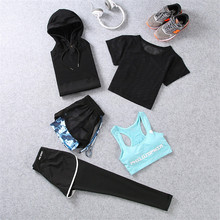 Conjunto de ropa deportiva para mujer, traje femenino de 5 piezas para Yoga, correr, gimnasio y Yoga 2024 - compra barato