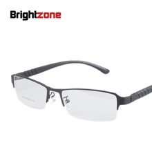 Новые мужские Оптические очки Brightzone при близорукости, металлическая половинная оправа, мужские очки, винтажные прозрачные оптические компьютерные очки, очки Tmall 2024 - купить недорого