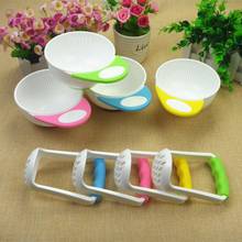 Two-piece Baby Food Grinding Bowls Learn Dishes Handmade Grinding Fruit Food Supplement Baby Tool Infant Food Mills 3 Colors 2024 - buy cheap