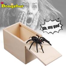 Kids Toy Wooden Prank Trick Practical Joke Office Scare Toy Box Gag Christmas Gift Spider April Fool's Day Panic Box 2024 - buy cheap